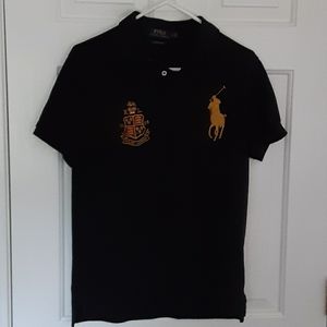 Polo by Ralph Lauren Black and Gold Polo Shirt